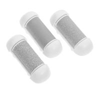 SOLUSTRE 3pcs Têtes de Recharge pour Râpe Pied Électrique, Matériau Abs et Emery, Conception Multifonctionnelle, Usage Maison et Voyage, Couleur Blanc