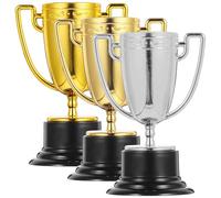SOLUSTRE 3pcs Trophées Miniatures en Plastique pour Récompense Sportive, Décoration Sûre et Créative pour Banquets Sportifs et Journées D'athlétisme