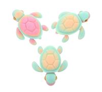 SOLUSTRE 3pièces Figurine De Tortue Phosphorescente Imprimée Petite Tortue Décorative pour Aquarium De