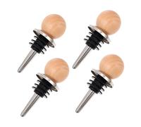 SOLUSTRE 4 pièces Bouchons Inox pour Bouteille de Vin Étanchéité Sous Vide pour Conservation Prolongée Couvercles Métalliques Hermétiques pour Douverture Élégants et