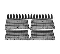 SOLUSTRE 4 Pièces Grille de Séparation pour Aquarium en Plastique Noir | Maille Fine, Bloque les Déchets et Favorise la Biofiltration, Flux D’eau, pour Bacs Acryliques et Anneaux Céramique