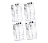 SOLUSTRE 4 Pièces Jauge de Mesure Épaisseur Transparente Règle Industrielle Polyvalente pour Imprimerie Électronique et Mécanique Outil Dinspection des Défauts et Épaisseurs