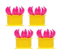 SOLUSTRE 4 Pièces Moule à Pâtisserie Manuel en Plastique Jaune pour Fabriquer des Raviolis et Tartes, Outil Cuisine pour Familles et Restaurants