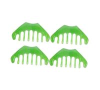 SOLUSTRE 4 pièces Peigne de Massage Du Chevelu Résine Naturelle Masseur Tête Gua Sha à Large Dents Démêlant Doux pour Femmes et Hommes Soulagement Stress et Soin Capillaire