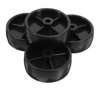 SOLUSTRE 4 roulettes Universelles en PP Noir 3 Pouces pour Chauffage de Terrasse, Lot de 4, Remplacement Facile Stabilité Améliorée pour Patios et Restaurants Extérieurs