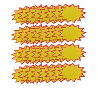 SOLUSTRE 400pcs étiquettes effaçables en papier jaune style éclaté pour petites étiquettes de prix, réutilisables, idéales pour panneaux de vente et commerces
