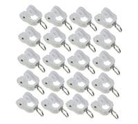 SOLUSTRE 40pièces Crochets pour Rideaux Coulissants Plastique Accessoires De Rail De Rideau Poulie pour Rail De Rideau Clip Flexible pour Fenêtre De Douche De