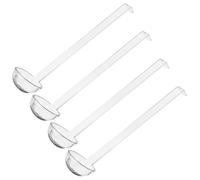 SOLUSTRE 4pièces Cuillères à Long Manche Transparentes Plastique Pour Sauce Soupe Jus Punch Ustensiles Cuisine Catering