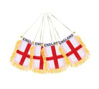 SOLUSTRE 4pièces Drapeaux De Voiture Angleterre Mini à Suspendre Pour Fenêtre Décoration De Rétroviseur Ornement Suspendu Petite Bannière Accessoires Voiture