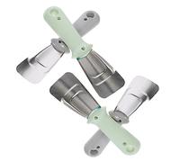 SOLUSTRE 4pièces Grattoir à Glace Réfrigérateur Acier Inoxydable Et Outil Dégivrage Ergonomique Pour Cuisine Élimination Glace Et Pratique Et Réutilisable