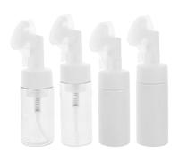 SOLUSTRE 4pièces Kit Brosses Visage avec Distributeurs Mousse et Nettoyant Manuel Doux pour Soin Facial et Massage Léger et Portable