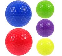 SOLUSTRE 5 Pièces Balle D'entraînement de Golf Colorée à Double Couche | Caoutchouc Synthétique, Usage Scolaire et Enseignement, Améliore Précision, Mémoire Musculaire, Résistance