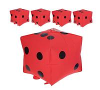 SOLUSTRE 5 Pièces Ballons Cube Aluminium Rouge Mat Décoration de Fête Interactive Réutilisable pour Anniversaire Mariage Jeux et Festivals