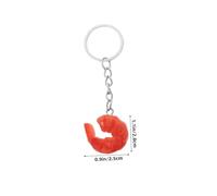 SOLUSTRE 5 pièces Keychain Imitation Shrimp Models For DIY Food Play Bowls Creative And Fun Accessories For Handbag Purse Car Unique And Safe Materials Women