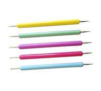 SOLUSTRE 5 pièces Lot de Instruments Pointage Nail Art pour Manucure Accessoires Salon Manucure Outils Dessin Précis pour Peindre Ongles Instrument Dotting et Facile à Utiliser