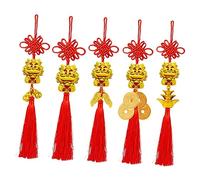 SOLUSTRE 5 Pièces Pendentifs Voiture an Chinois Décorations Suspendues Style Mixte Richesse Fortune Succès
