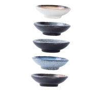 SOLUSTRE 5 pièces Set de Coupelles Céramique Assorties pour Condiments et Apéritifs Assiettes à Sauce Design Élégant pour Cuisine et Restaurant Ustensiles de Table Terre Cuite