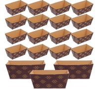 SOLUSTRE 50 Moules Papier Rectangulaires Jetables Petit Format Antiadhésifs et Résistants à la Cuisson pour Pâtisserie Maison Toasts et Cuisson Multifonctions Cuisine Professionnelle