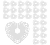 SOLUSTRE 50 Pièces Carte Décorative Cœur pour Verre à Vin en Papier Blanc, Surface Vierge Inscriptible, Identification Facile des Invités, pour Table de Mariage et Cocktails