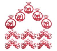 SOLUSTRE 50 Pièces Marqueurs de Verres à Vin Saint-valentin, Cœur Love | Découpe Papier, Installation Rapide et Retrait Facile, pour Cocktails, Mariages, Dîners Familiaux et Service