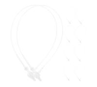 SOLUSTRE 5000 Pièces Boucles Plastique Transparentes pour Étiquettes avec Tête Ronde Protectrice et Système de Fermeture Flexible Attaches Sécurisées pour Vêtements et Accessoires Cordon