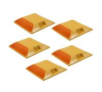 SOLUSTRE 5pcs Plots Réfléchissants en Plastique Jaune pour Allée Haute Visibilité, Marqueurs Robustes pour Sécurité Routière et Balisage de Chemins