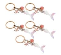 SOLUSTRE 5pcs Porte-clés Sirène Émail pour Paquet à Main et Tote Bag, Léger et Résistant, Design Unique Chic, pour Usage Quotidien et Cadeau Femme