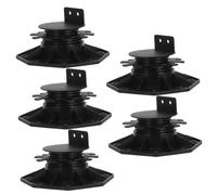 SOLUSTRE 5pièces Supports Réglables Plastique pour Terrasse Bases De Piédestal Ajustables pour Dalles Système De Support Durable Et Facile à Installer Hauteur pour Projets Extérieurs