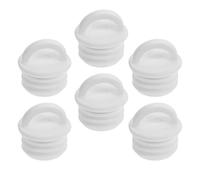 SOLUSTRE 6 Bouchons de Vidange en Caoutchouc Blanc Installation Facile 22mm, Étanchéité Pack de 6 pour Seau à Serpillière la Cuisine et Salle de Bain