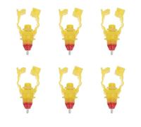 SOLUSTRE 6 Pièces Abreuvoir pour Poulets en Plastique Jaune Système à Ressort, Distributeur d'eau Automatique pour Volailles pour Poulets et Jeunes Poules Couleur Couleur Aléatoire