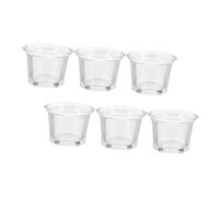 SOLUSTRE 6 pièces Bougeoirs Verre Transparente Pot Bougie Vide pour Décoration Maison Aromathérapie