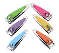 SOLUSTRE 6 pièces Ciseaux à Ongles Acier Inoxydable Coupe Ongle Professionnel Portable pour Manucure Pédicure Outils de Beauté Multifonctions Ergonomiques pour Usage Domestique et Salon