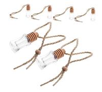SOLUSTRE 6 pièces Diffuseur de Parfum Voiture Flacons Vides Verre et Diffuseur Huile Essentielle Suspendu pour Intérieur Auto Recharges Personnalisables Désodorisant