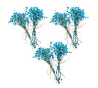 SOLUSTRE 6 Pièces Fleurs Séchées Gypsophile Bleu pour Décoration Coque Téléphone et Artisanat Résine, Résistantes au Quotidien et Évitent Le Recroquevillement