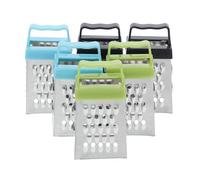 SOLUSTRE 6 Pièces Mini Râpe à Fromage en Acier Inoxydable Base Antidérapante et Quatre Faces Polyvalentes pour Légumes Cuisine Facile