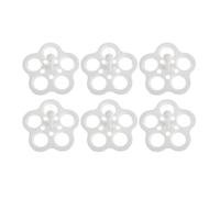 SOLUSTRE 6 pièces Support Œufs Résistant à Haute Température Panier Cuisson Œuf Coque à Rack Vapeur Compact pour Pot Santé Facile à Nettoyer et Gain de Place