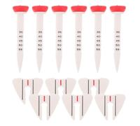 SOLUSTRE 6 Pièces Tees de Golf en Plastique Butée Intégrée | Tapis D’entraînement et Gazon, Couleur Vive, Paquet Portable, Usage Hiver et Simulateur