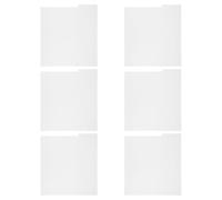 SOLUSTRE 6 Séparateurs Vinyle en Pp Blanc, 6 Pièces, Protection des Disques et Organisation Pratique pour Livres et Espaces de Rangement Minimalistes