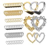 SOLUSTRE 60 pièces Nail Art Charms Forme de Cœur Accessoires Manucure Femme DIY Décorations Ongles Petits Bijoux Nail Gems pour Créations