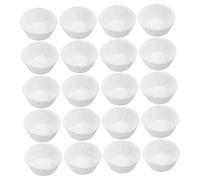 SOLUSTRE 600 Pièces Caissettes Papier Cupcake Antiadhésives Blanches Résistantes Graisse pour Muffins Cuisson Haute Température Fête Anniversaire Mariage
