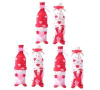 SOLUSTRE 6pièces Housses Décoratives pour Bouteilles De Protège-Bouteilles pour Saint-Valentin Et De Manchons Amoureux