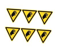 SOLUSTRE 6pièces Lot de Autocollants Avertissement Imperméables pour Sécurité des Machines Haute Visibilité Prévention des Accidents pour Équipements Industriels