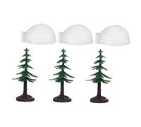SOLUSTRE 6pièces Miniature Décorations De Ornements Artificiel pour Sapin Et Hiver Kit De Modèles De Enneigée