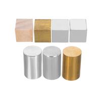 SOLUSTRE 7 Pièces Kit de Blocs de Métalliques Cuivre Aluminium et Cubes et Cylindres pour Expériences de Enseignants Étudiants et de Sciences