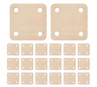SOLUSTRE 72 Pièces Plaques de Tissage en Bois Carrées à 4 Trous | Surface Brute Lisse, Bords Nets sans Bavure, pour Bracelets et Fil, Usage Quotidien en Classe