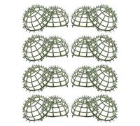 SOLUSTRE 8 Pièces Cadre de Support Cage à Boules Topiaires pour Plantes Artificielles en Plastique Vert Fournitures de Bricolage Polyvalentes pour Décoration de Jardin et Fêtes