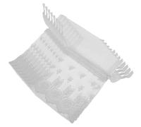 SOLUSTRE 8 Pièces Paquet à Cordon Blanc en Filet Broderie et Dentelle Paquet Léger Multifonction pour Rangement Bijoux et Petits Accessoires ou Valise