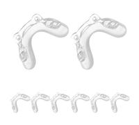 SOLUSTRE 8 Pièces Plaquettes Nasales de Rechange pour Garçon et Filles, Coussinets pour L'arête du Nez, Silicone, Design Pont Intégré à Double Trou de Vis, pour Lunettes et Lunettes