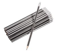 SOLUSTRE 80 Pièces Crayons Ronds en Bois avec Gomme pour Garçon et Filles | Mine Solide, Peu de Casse, Usage Multi-scènes, Portable, Fournitures Scolaires pour Débutants