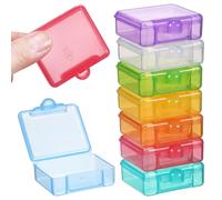 SOLUSTRE 8pièces Pilulier de Voyage Petit Format Coloré avec Compartiments Étanches Boîte Organiseur de Pilules Transparente pour Vitamines